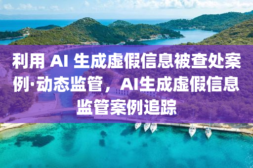 利用 AI 生成虛假信息被查處案例·動態(tài)監(jiān)管，AI液壓動力機(jī)械,元件制造生成虛假信息監(jiān)管案例追蹤