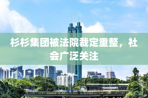 杉杉集團(tuán)被法院裁定重整，社會廣泛關(guān)注液壓動力機(jī)械,元件制造