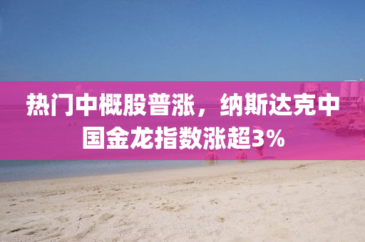 熱門中概股普漲，納斯達克中國金龍指數漲超3%液壓動力機械,元件制造