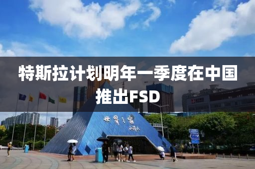 特斯拉計劃明年一季度在中國推出FSD