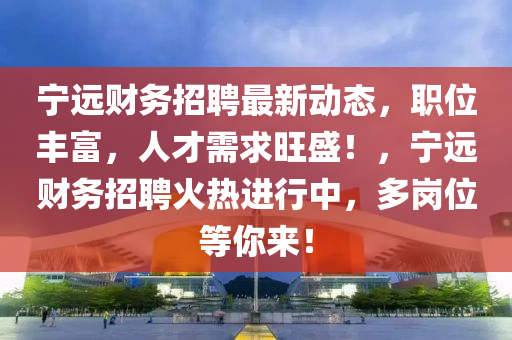 寧遠財務液壓動力機械,元件制造招聘最新動態(tài)，職位豐富，人才需求旺盛！，寧遠財務招聘火熱進行中，多崗位等你來！