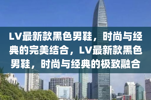 LV最液壓動力機械,元件制造新款黑色男鞋，時尚與經(jīng)典的完美結合，LV最新款黑色男鞋，時尚與經(jīng)典的極致融合