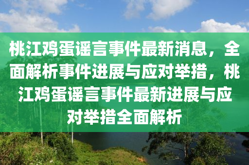 桃江雞蛋謠言事件最新消息，全面解析事件進液壓動力機械,元件制造展與應對舉措，桃江雞蛋謠言事件最新進展與應對舉措全面解析