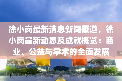 徐小液壓動力機械,元件制造崗最新消息新聞報道，徐小崗最新動態(tài)及成就概覽：商業(yè)、公益與學(xué)術(shù)的全面發(fā)展