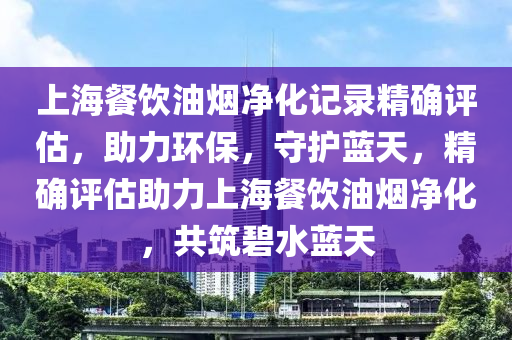 上海餐飲油煙凈化記錄精確評(píng)估，助力環(huán)保，守護(hù)藍(lán)天，精確評(píng)估助力上海餐飲油煙凈化，共筑碧水藍(lán)天液壓動(dòng)力機(jī)械,元件制造