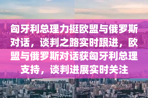 匈牙利總理力挺歐盟與俄羅斯對話，談判之路實(shí)時跟進(jìn)，歐盟與俄羅斯對話獲匈牙利總理支持，談判進(jìn)展實(shí)時關(guān)注液壓動力機(jī)械,元件制造