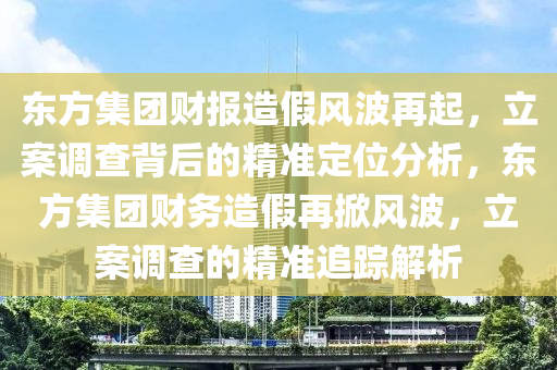 東方集團財報造假風波再起，立案調(diào)查背后的精準定位分析，東方集團財務(wù)造假再掀風波，立案調(diào)查的精準追蹤解析