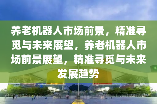 養(yǎng)老機器液壓動力機械,元件制造人市場前景，精準尋覓與未來展望，養(yǎng)老機器人市場前景展望，精準尋覓與未來發(fā)展趨勢