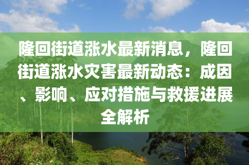 隆回街道漲水液壓動力機械,元件制造最新消息，隆回街道漲水災害最新動態(tài)：成因、影響、應對措施與救援進展全解析