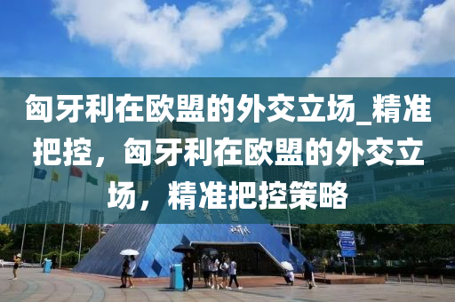 匈牙利在歐盟的外交立場_精準把控，匈牙利在歐盟的外交立場，精準把控策略液壓動力機械,元件制造