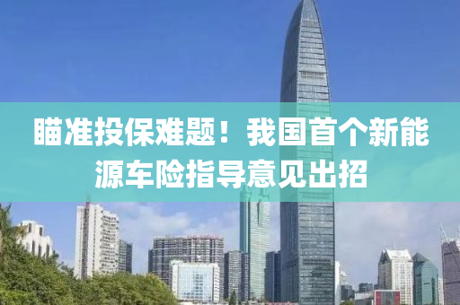 瞄準投保難題！我國首個新能源車險指導意見出招液壓動力機械,元件制造