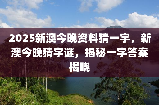 2025新澳今晚資料液壓動力機械,元件制造猜一字，新澳今晚猜字謎，揭秘一字答案揭曉