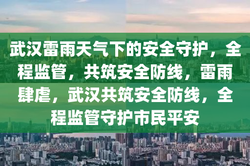 武漢雷雨天氣下的安全守護(hù)，全程監(jiān)管，共筑安全防線，雷雨肆虐，武漢共筑安全防線，全程監(jiān)管守護(hù)市民平安液壓動(dòng)力機(jī)械,元件制造