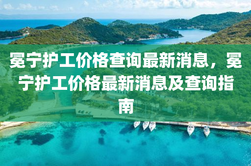 冕寧護工價格查詢最新消息，冕寧護工價格最新消息及查詢指南