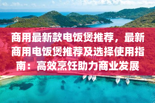 商用最液壓動(dòng)力機(jī)械,元件制造新款電飯煲推薦，最新商用電飯煲推薦及選擇使用指南：高效烹飪助力商業(yè)發(fā)展