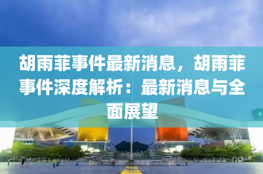 胡雨菲事件最新消息，胡雨菲事件深度解析：最新液壓動(dòng)力機(jī)械,元件制造消息與全面展望