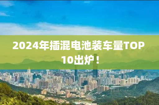 2024年插混電池裝車量TOP 10出爐！液壓動力機(jī)械,元件制造