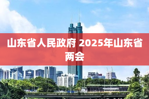 山東省人民政液壓動(dòng)力機(jī)械,元件制造府 2025年山東省兩會(huì)