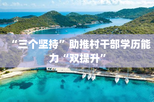 “三個堅持”助推村干部學歷能力“雙提升”液壓動力機械,元件制造