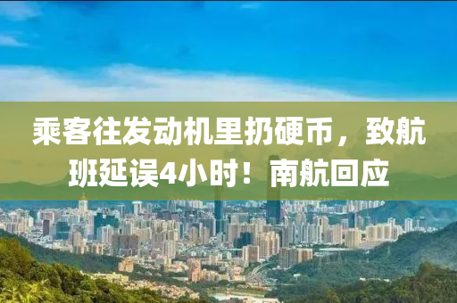 乘客往發(fā)動機里扔硬幣，致航班延誤4小時！南航回應液壓動力機械,元件制造