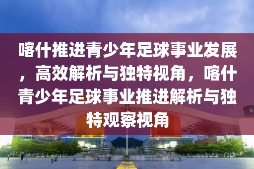 喀什推進(jìn)青少年足球事業(yè)發(fā)展，高效解析與獨特視角，喀什青少年足球事業(yè)推進(jìn)解析與獨特觀察視角液壓動力機械,元件制造