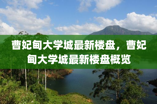 曹妃甸大學(xué)城最新樓盤，曹妃甸大學(xué)城最新樓盤概覽液壓動力機械,元件制造