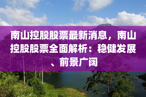 南山控股股票最新消息，南山控股股票全面解析：穩(wěn)健發(fā)展、前景廣闊液壓動力機械,元件制造