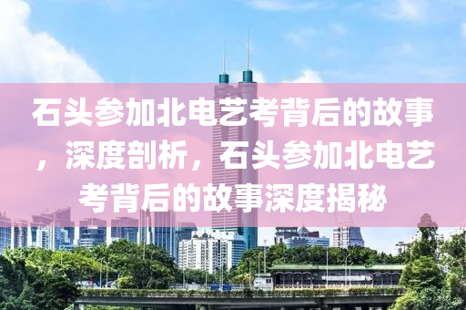 石頭參加北電藝考背后的故事，深度剖析，石頭參加北電藝考背后的故事深度揭秘