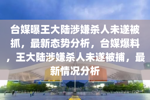 臺媒曝王大陸涉嫌殺人未遂被抓，最新態(tài)勢分析，臺媒爆料，王大陸涉嫌殺人未遂被捕，最新情況分析液壓動力機械,元件制造