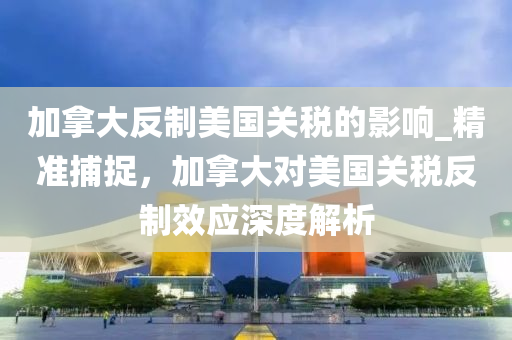 加拿大反制美國關稅的影響_精準捕捉，加拿大對美國關稅反制效應深度解析液壓動力機械,元件制造