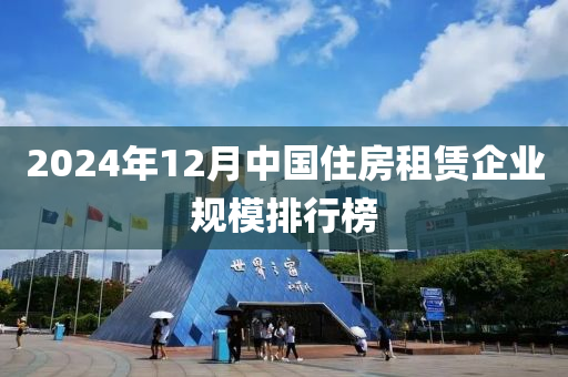 2024年12月中國(guó)住房租賃企業(yè)規(guī)模排行榜