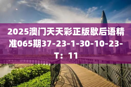 2025澳門天天彩液壓動力機械,元件制造正版歇后語精準065期37-23-1-30-10-23-T：11