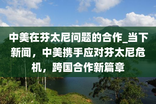 中美在芬太尼問題的合作_當(dāng)下新聞，中美攜手應(yīng)對芬太尼危機(jī)，跨國合作新篇章液壓動力機(jī)械,元件制造