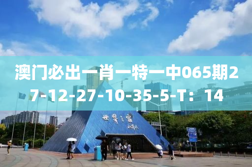 澳門必出一肖一特一中065期27-12-27-10-35-5-T：14