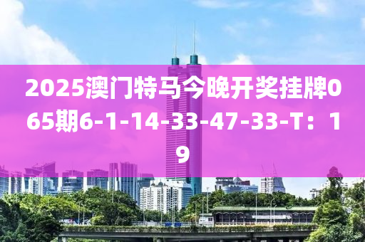 2025澳門特馬今晚開獎掛牌065期6-1-14-33-47-33-T：19