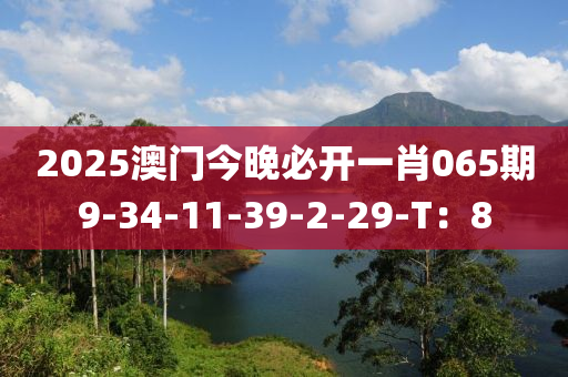 2025澳門今晚必開液壓動力機械,元件制造一肖065期9-34-11-39-2-29-T：8