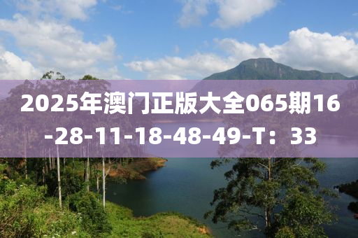 2025年澳門正版大全065期16-28-11-18-48-49液壓動力機械,元件制造-T：33