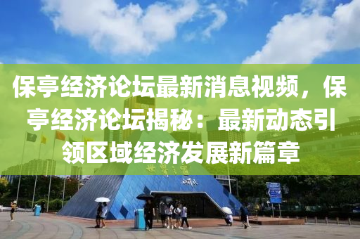 保亭經濟論壇最新消息視頻，保液壓動力機械,元件制造亭經濟論壇揭秘：最新動態(tài)引領區(qū)域經濟發(fā)展新篇章