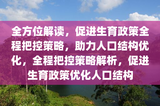 全方位解讀，促進生育政策全程把控策略，助力人口結(jié)構(gòu)優(yōu)化，全程把控策略解析，促進生育政策優(yōu)化人口結(jié)構(gòu)液壓動力機械,元件制造