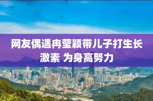 網(wǎng)友偶遇冉瑩穎帶兒子打生長激素 為身高努力液壓動力機(jī)械,元件制造