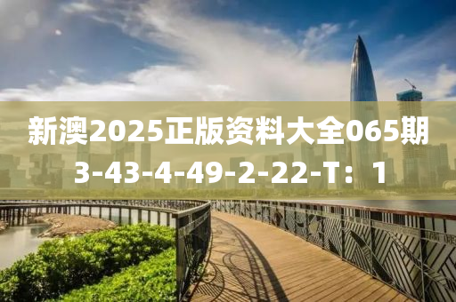 新澳2025正版資料大全065期3-43-4-49-2-22-T：1