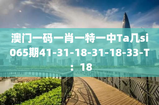 澳門一碼一肖一特一中Ta幾si065期41-31-18-31-18-33-T：18液壓動力機械,元件制造