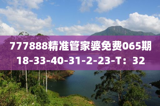 777888精準(zhǔn)管家婆免費(fèi)065期18-33-40-31-2-23-T：32