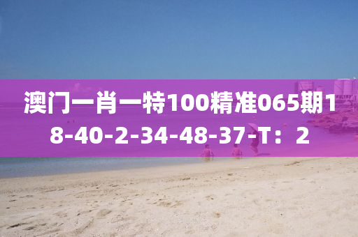 澳門一肖一特100精準(zhǔn)065期18-40-2-34-48-37-T：2