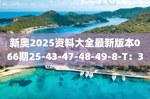 新奧2025資料大全最新版本066期25-43-47-48-49-8-T：30