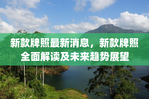 新款牌照最新消息，新款牌照液壓動力機械,元件制造全面解讀及未來趨勢展望