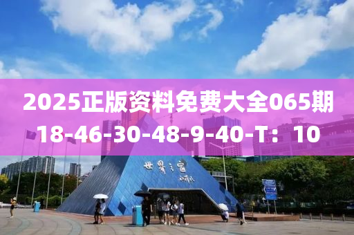 2025正版資料免費大全065期18-46-30-48-9-40-T：10