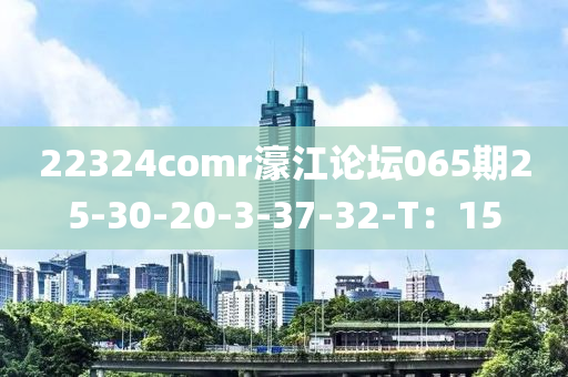 22324comr濠江論壇065期25-30-20-3-37-32-T：15