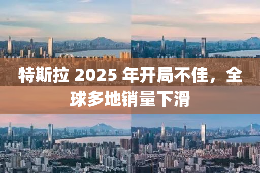 特斯拉 2025 年開局不佳，全球多地銷量下滑