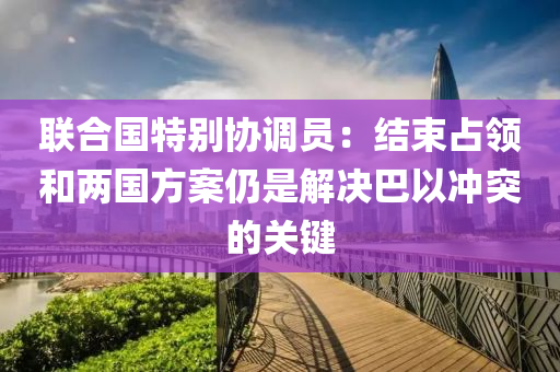 聯(lián)合國特別協(xié)調(diào)員：結(jié)束占領(lǐng)和兩國方案仍是解決巴以沖突的關(guān)鍵液壓動力機(jī)械,元件制造